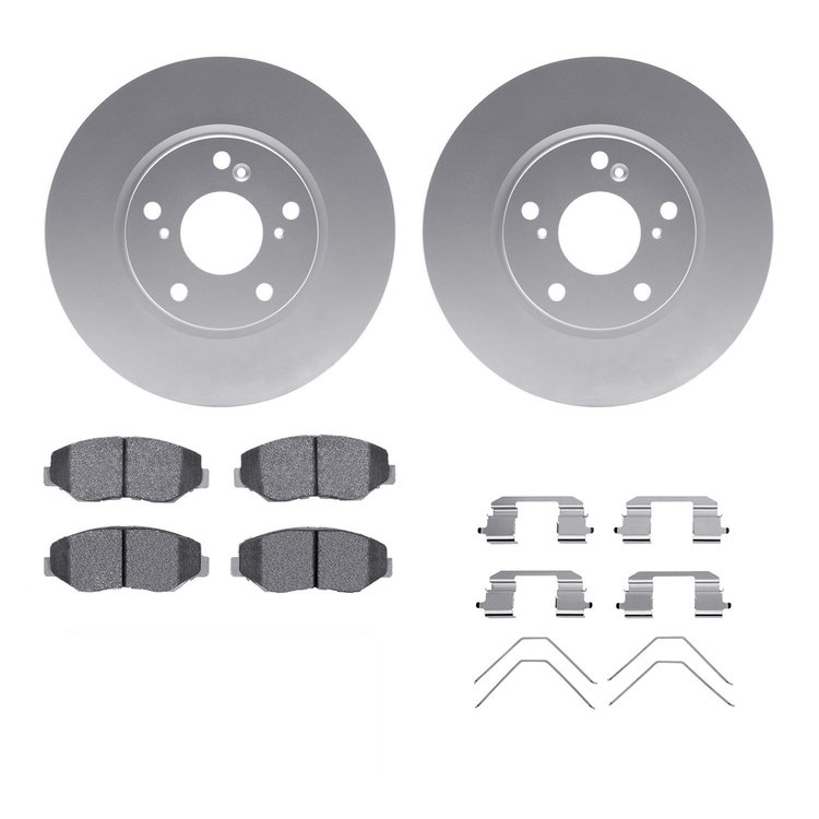4312-59037 Geospec Brake Rotors with 3000-Series Ceramic Brake Pads & Hardware, 2016-2021 Acura/Honda, Position: Front