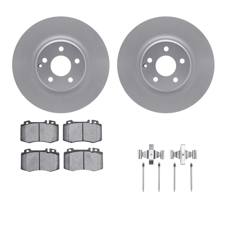 4312-63029 Geospec Brake Rotors with 3000-Series Ceramic Brake Pads & Hardware, 2006-2011 Mercedes-Benz, Position: Front