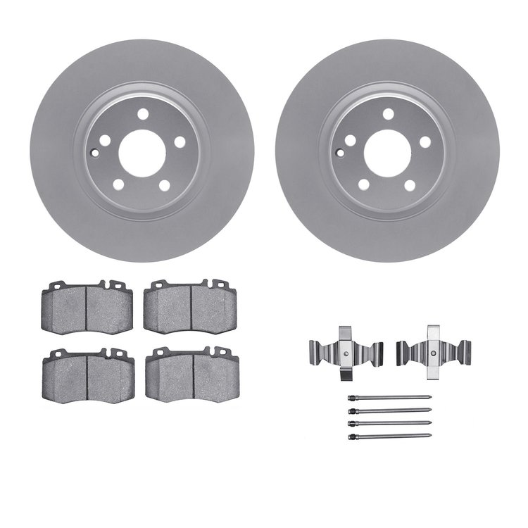 4312-63031 Geospec Brake Rotors with 3000-Series Ceramic Brake Pads & Hardware, 2007-2009 Mercedes-Benz, Position: Front