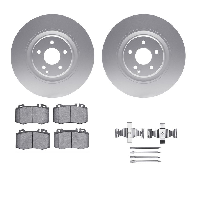 4312-63033 Geospec Brake Rotors with 3000-Series Ceramic Brake Pads & Hardware, 2002-2004 Mercedes-Benz, Position: Front