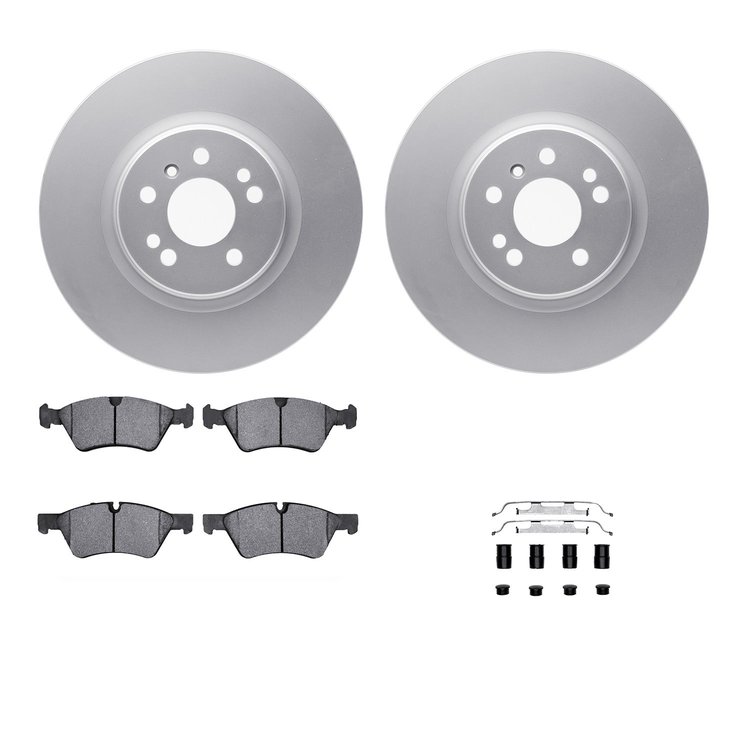 4312-63061 Geospec Brake Rotors with 3000-Series Ceramic Brake Pads & Hardware, 2006-2012 Mercedes-Benz, Position: Front