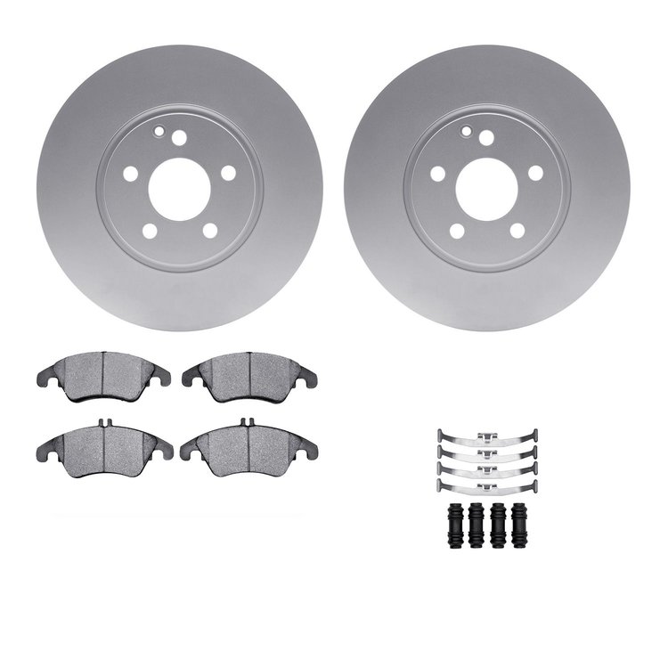 4312-63067 Geospec Brake Rotors with 3000-Series Ceramic Brake Pads & Hardware, 2008-2020 Mercedes-Benz, Position: Front