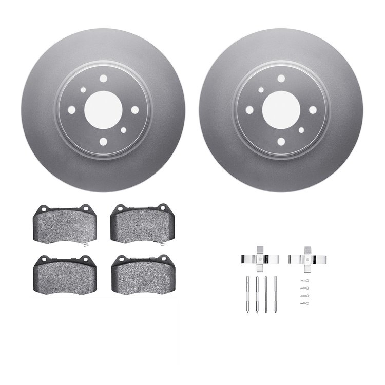 4312-67039 Geospec Brake Rotors with 3000-Series Ceramic Brake Pads & Hardware, 2004-2006 Infiniti/Nissan, Position: Front