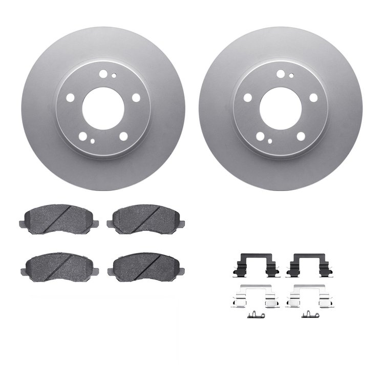 4312-72016 Geospec Brake Rotors with 3000-Series Ceramic Brake Pads & Hardware, 2000-2012 Multiple Makes/Models, Position: Front