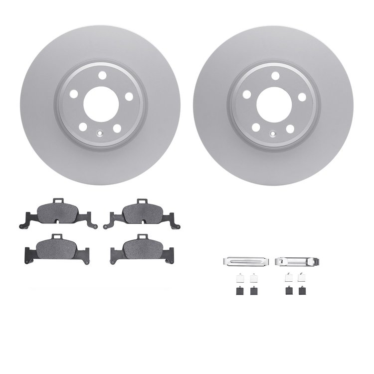 4312-73056 Geospec Brake Rotors with 3000-Series Ceramic Brake Pads & Hardware, 2017-2019 Audi/Volkswagen, Position: Front