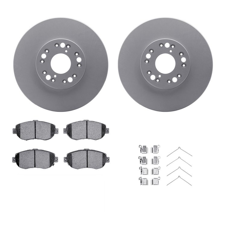 4312-75005 Geospec Brake Rotors with 3000-Series Ceramic Brake Pads & Hardware, 1993-2010 Lexus/Toyota/Scion, Position: Front