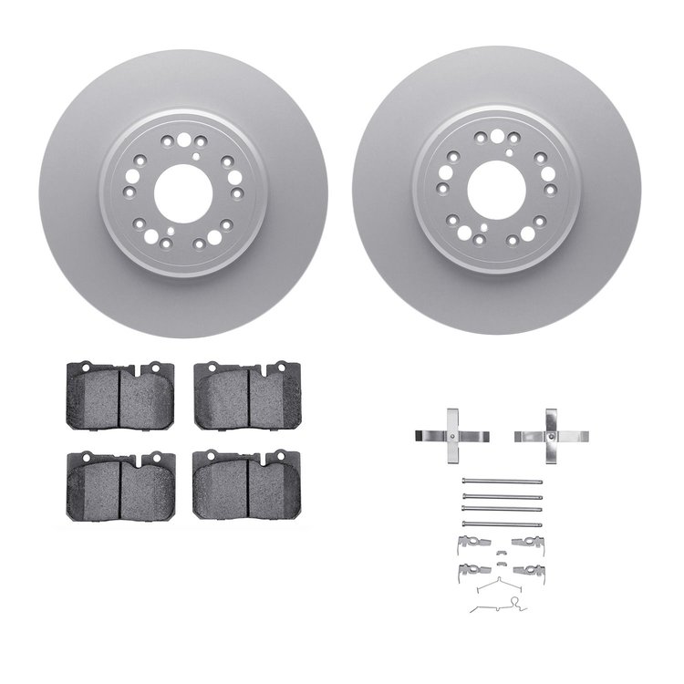 4312-75006 Geospec Brake Rotors with 3000-Series Ceramic Brake Pads & Hardware, 1995-2000 Lexus/Toyota/Scion, Position: Front