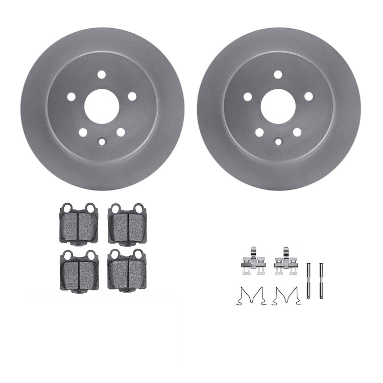4312-75007 Geospec Brake Rotors with 3000-Series Ceramic Brake Pads & Hardware, 1998-2010 Lexus/Toyota/Scion, Position: Rear