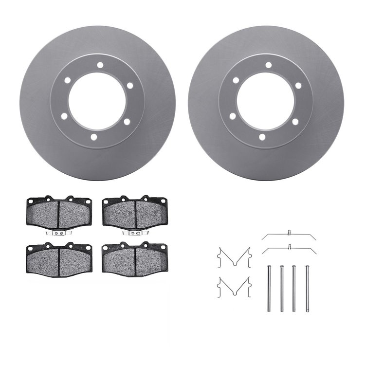 4312-76008 Geospec Brake Rotors with 3000-Series Ceramic Brake Pads & Hardware, 1988-1995 Lexus/Toyota/Scion, Position: Front