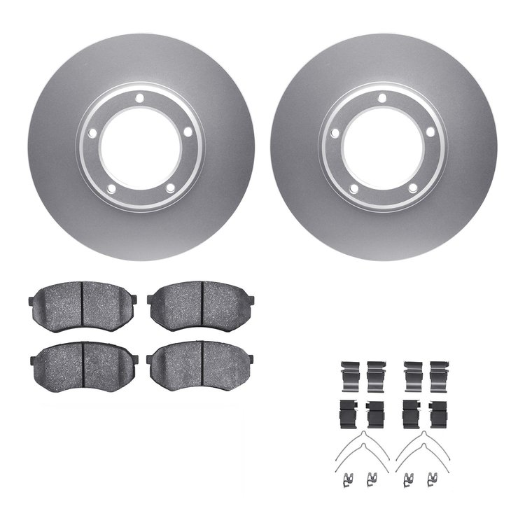 4312-76009 Geospec Brake Rotors with 3000-Series Ceramic Brake Pads & Hardware, 1995-2004 Lexus/Toyota/Scion, Position: Front