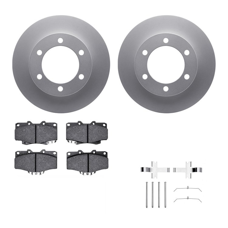 4312-76010 Geospec Brake Rotors with 3000-Series Ceramic Brake Pads & Hardware, 1995-2004 Lexus/Toyota/Scion, Position: Front