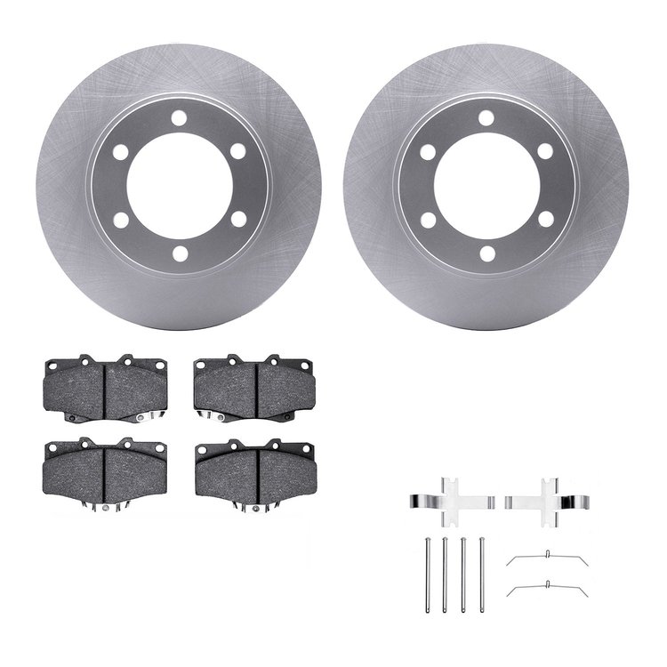 4312-76011 Geospec Brake Rotors with 3000-Series Ceramic Brake Pads & Hardware, 1995-2004 Lexus/Toyota/Scion, Position: Front