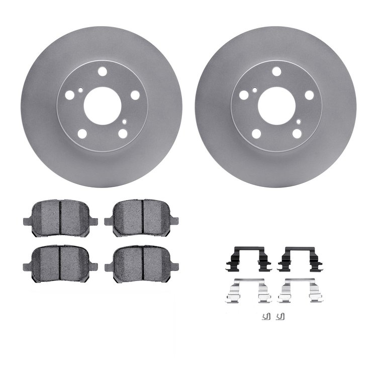 4312-76025 Geospec Brake Rotors with 3000-Series Ceramic Brake Pads & Hardware, 1997-2004 Lexus/Toyota/Scion, Position: Front