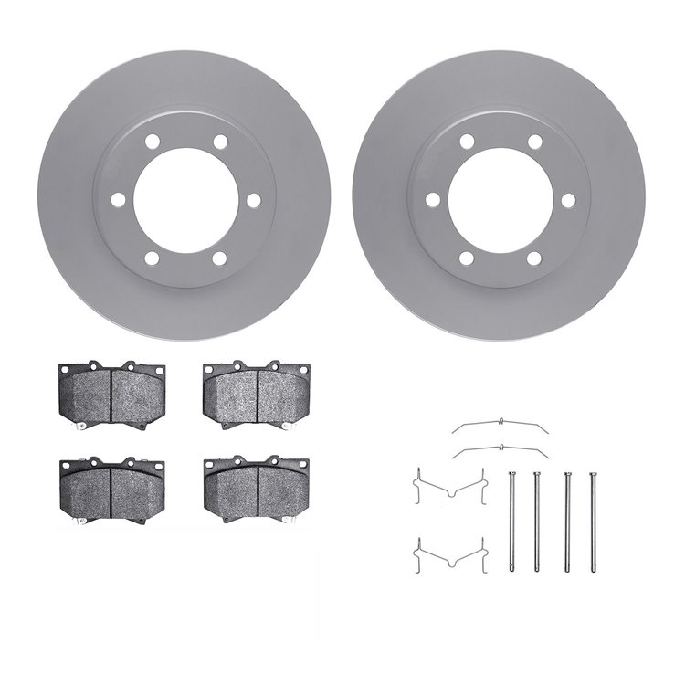 4312-76030 Geospec Brake Rotors with 3000-Series Ceramic Brake Pads & Hardware, 2000-2002 Lexus/Toyota/Scion, Position: Front