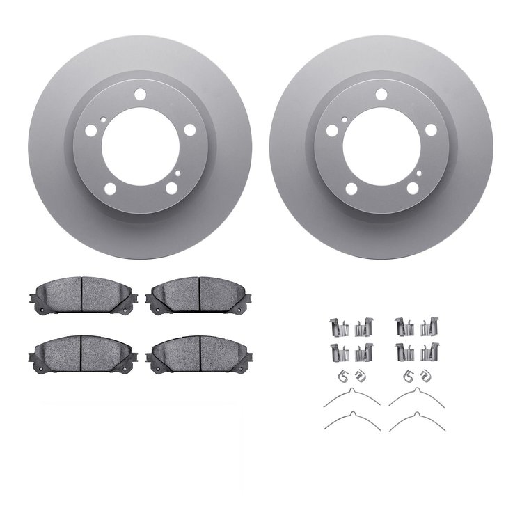 4312-76074 Geospec Brake Rotors with 3000-Series Ceramic Brake Pads & Hardware, 2008-2021 Lexus/Toyota/Scion, Position: Front