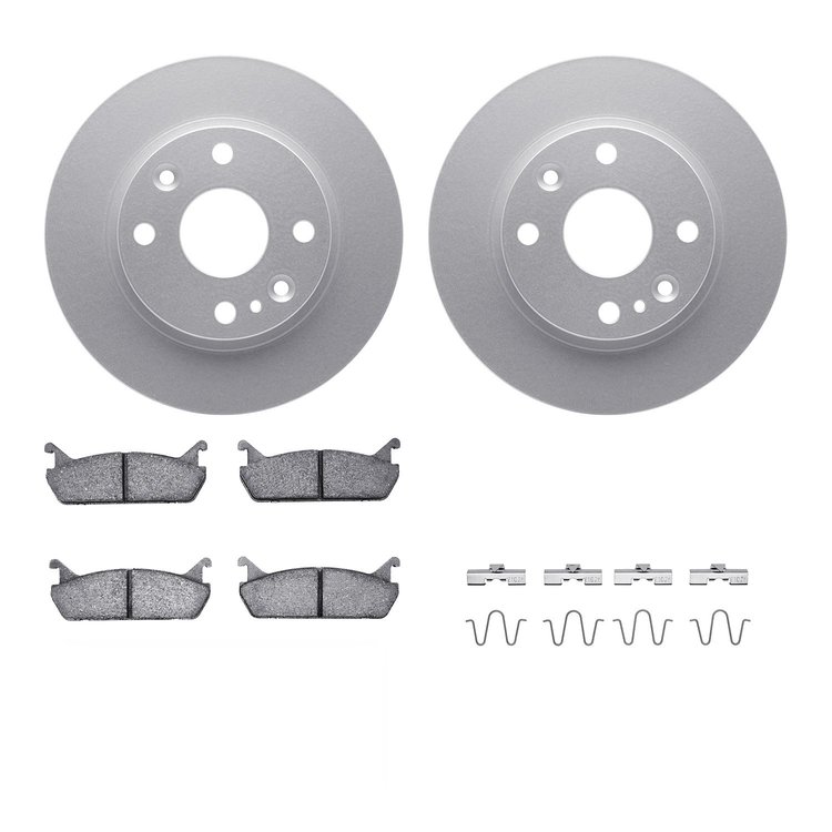 4312-80002 Geospec Brake Rotors with 3000-Series Ceramic Brake Pads & Hardware, 1990-1993 Ford/Lincoln/Mercury/Mazda, Position: 