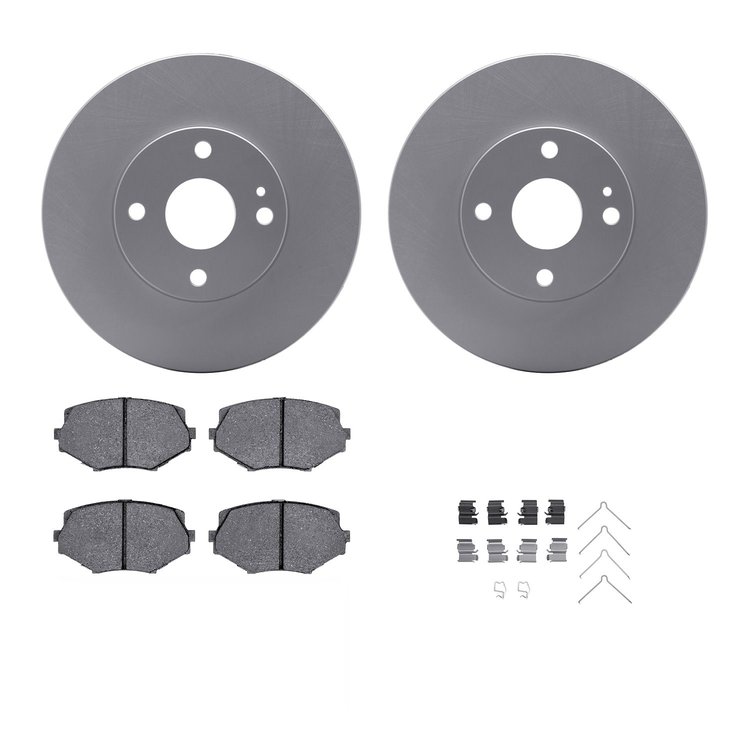4312-80006 Geospec Brake Rotors with 3000-Series Ceramic Brake Pads & Hardware, 1994-2002 Ford/Lincoln/Mercury/Mazda, Position: