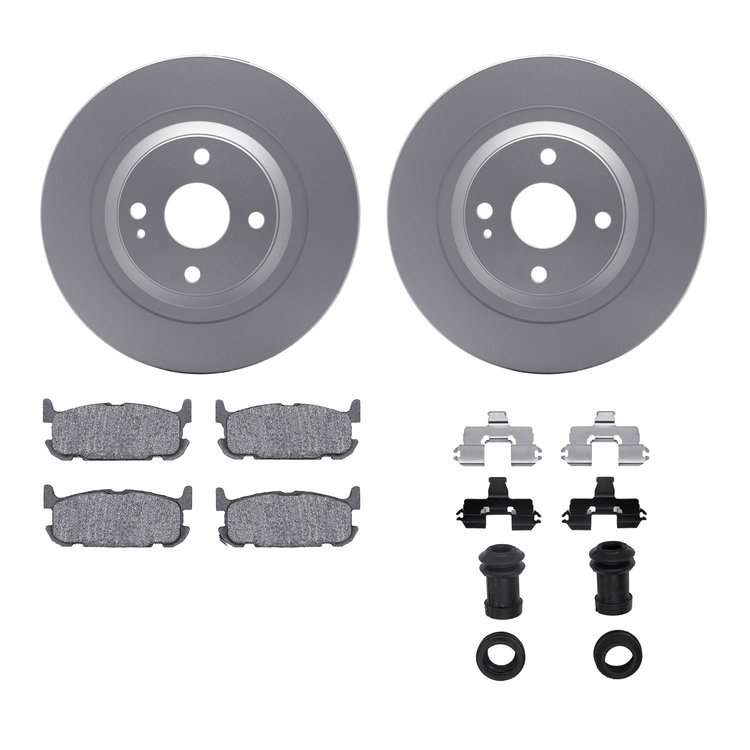 4312-80009 Geospec Brake Rotors with 3000-Series Ceramic Brake Pads & Hardware, 2001-2005 Ford/Lincoln/Mercury/Mazda, Position: