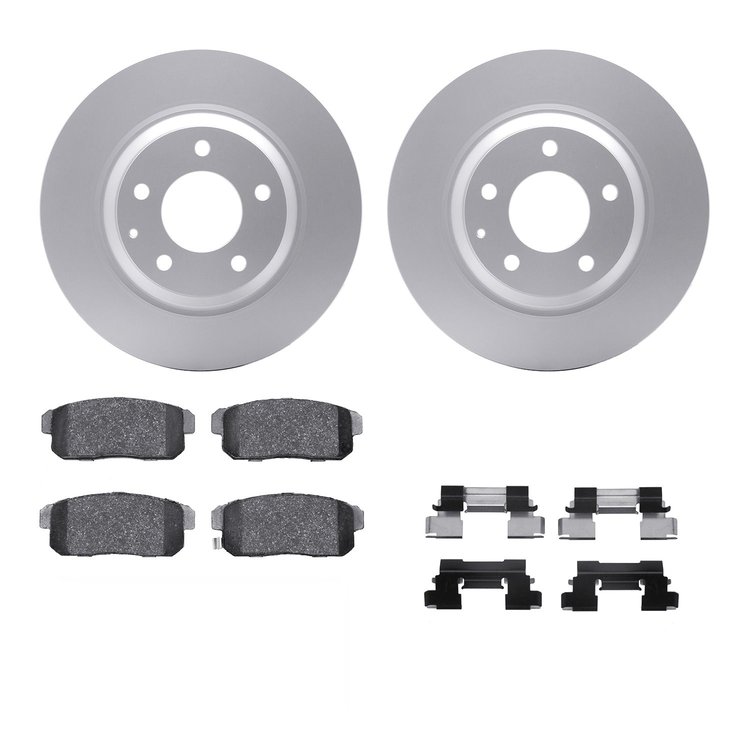 4312-80013 Geospec Brake Rotors with 3000-Series Ceramic Brake Pads & Hardware, 2004-2011 Ford/Lincoln/Mercury/Mazda, Position: 