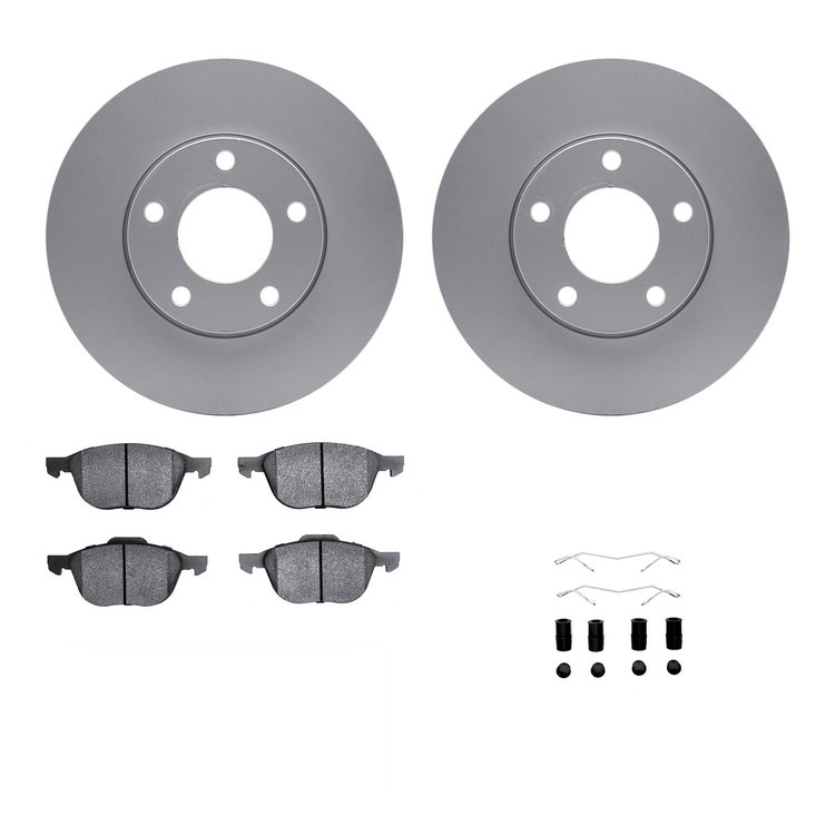 4312-80016 Geospec Brake Rotors with 3000-Series Ceramic Brake Pads & Hardware, 2004-2013 Ford/Lincoln/Mercury/Mazda, Position:
