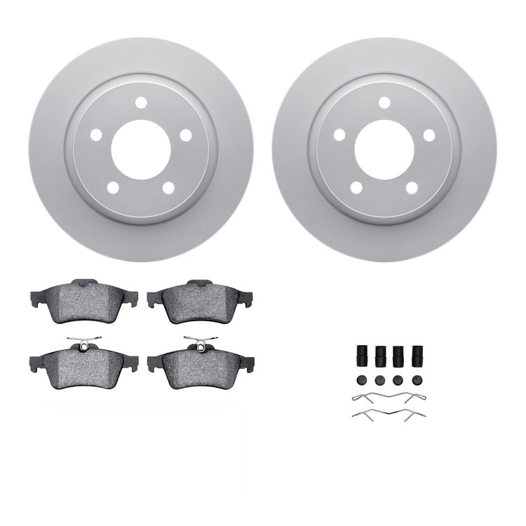 4312-80019 Geospec Brake Rotors with 3000-Series Ceramic Brake Pads & Hardware, 2004-2013 Ford/Lincoln/Mercury/Mazda, Position: