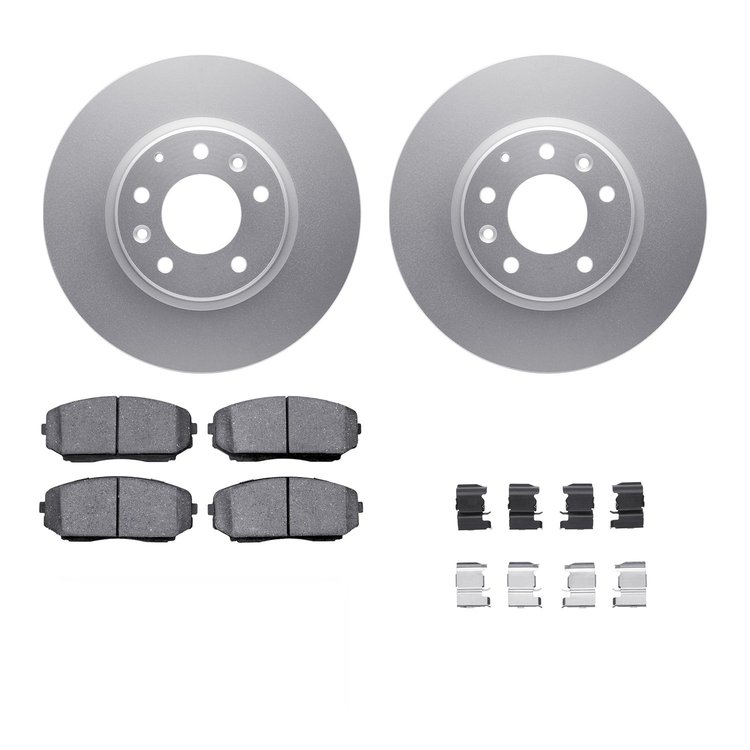 4312-80025 Geospec Brake Rotors with 3000-Series Ceramic Brake Pads & Hardware, 2007-2012 Ford/Lincoln/Mercury/Mazda, Position: