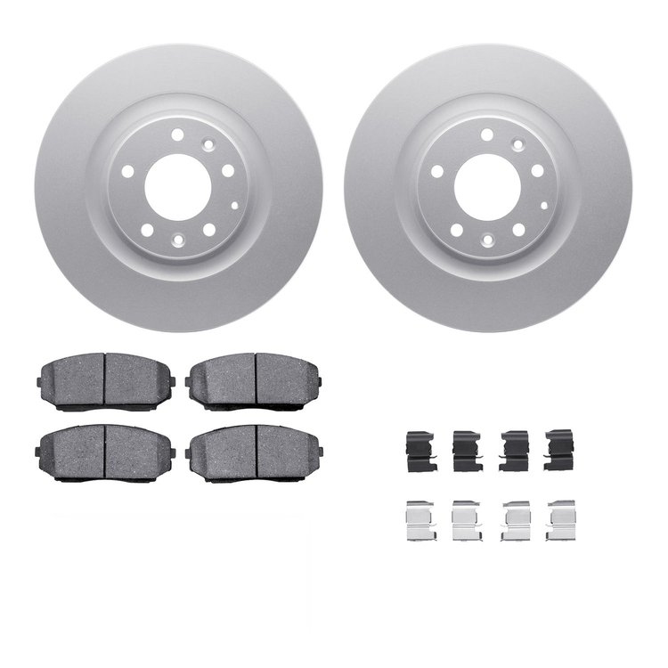 4312-80026 Geospec Brake Rotors with 3000-Series Ceramic Brake Pads & Hardware, 2007-2015 Ford/Lincoln/Mercury/Mazda, Position: