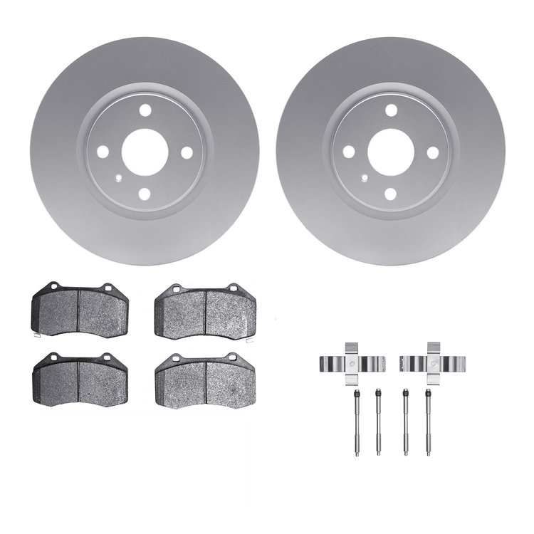 4312-80030 Geospec Brake Rotors with 3000-Series Ceramic Brake Pads & Hardware, Fits Select Multiple Makes/Models, Position: Fro