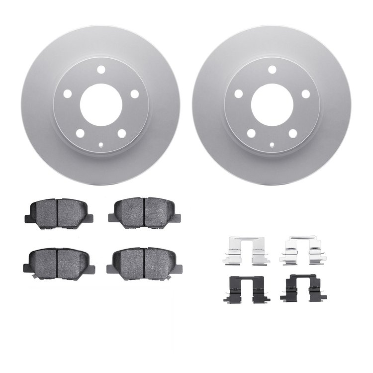 4312-80037 Geospec Brake Rotors with 3000-Series Ceramic Brake Pads & Hardware, 2014-2016 Ford/Lincoln/Mercury/Mazda, Position: 
