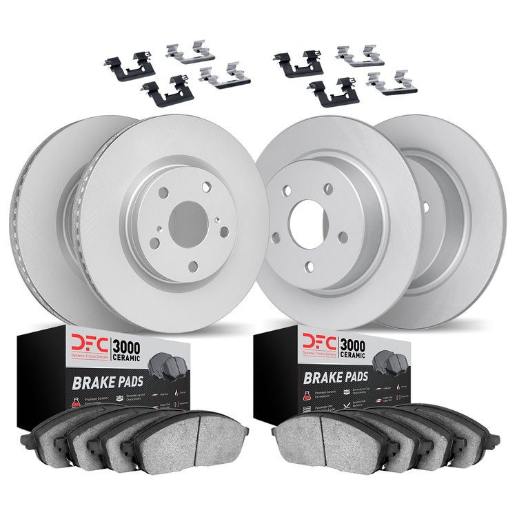 4314-40007 Geospec Brake Rotors with 3000-Series Ceramic Brake Pads & Hardware, 2007-2017 Multiple Makes/Models, Position: Front