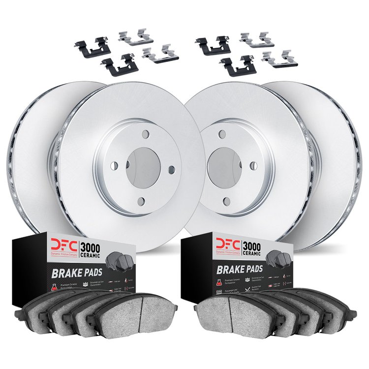 4314-76017 Geospec Brake Rotors with 3000-Series Ceramic Brake Pads & Hardware, 2000-2005 Lexus/Toyota/Scion, Position: Front an