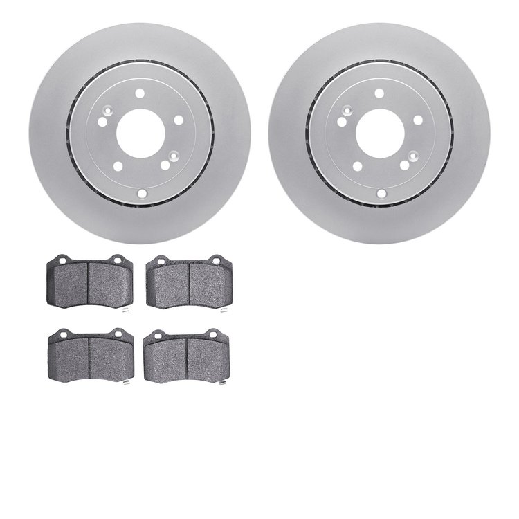 4402-03001 Geospec Brake Rotors with Ultimate-Duty Brake Pads Kit, 2010-2016 Kia/Hyundai/Genesis, Position: Rear