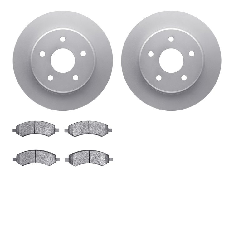 4402-42012 Geospec Brake Rotors with Ultimate-Duty Brake Pads Kit, 2008-2012 Mopar, Position: Front