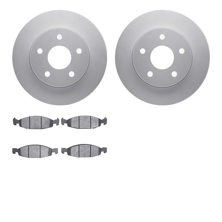4402-42022 Geospec Brake Rotors with Ultimate-Duty Brake Pads Kit, 1999-2002 Mopar, Position: Front