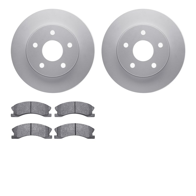 4402-42023 Geospec Brake Rotors with Ultimate-Duty Brake Pads Kit, 1999-2004 Mopar, Position: Front