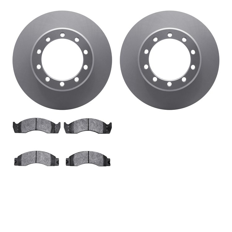 4402-54007 Geospec Brake Rotors with Ultimate-Duty Brake Pads Kit, 1988-1998 Ford/Lincoln/Mercury/Mazda, Position: Rear, Front