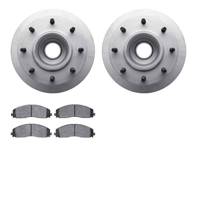 4402-54073 Geospec Brake Rotors with Ultimate-Duty Brake Pads Kit, Fits Select Ford/Lincoln/Mercury/Mazda, Position: Front