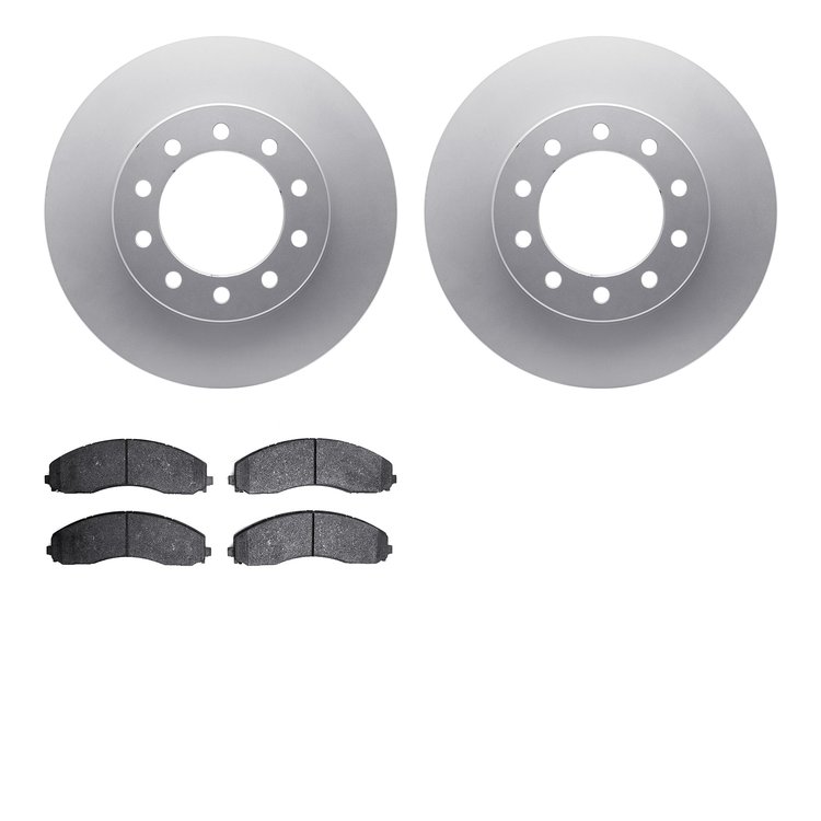 4402-54077 Geospec Brake Rotors with Ultimate-Duty Brake Pads Kit, Fits Select Ford/Lincoln/Mercury/Mazda, Position: Front