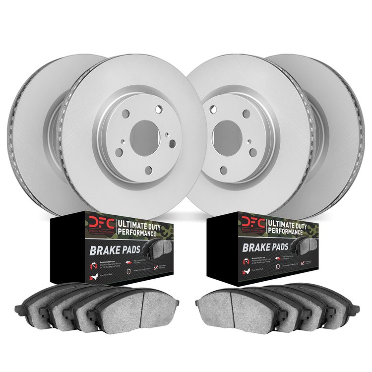4404-26001 Geospec Brake Rotors with Ultimate-Duty Brake Pads Kit, 2012-2013 Tesla, Position: Front and Rear