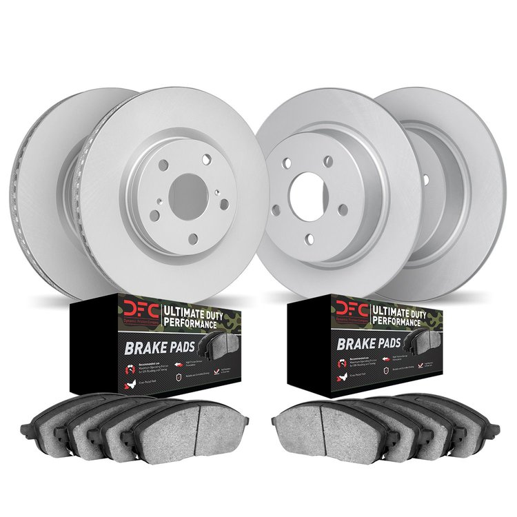 4404-42009 Geospec Brake Rotors with Ultimate-Duty Brake Pads Kit, 2007-2012 Mopar, Position: Front and Rear