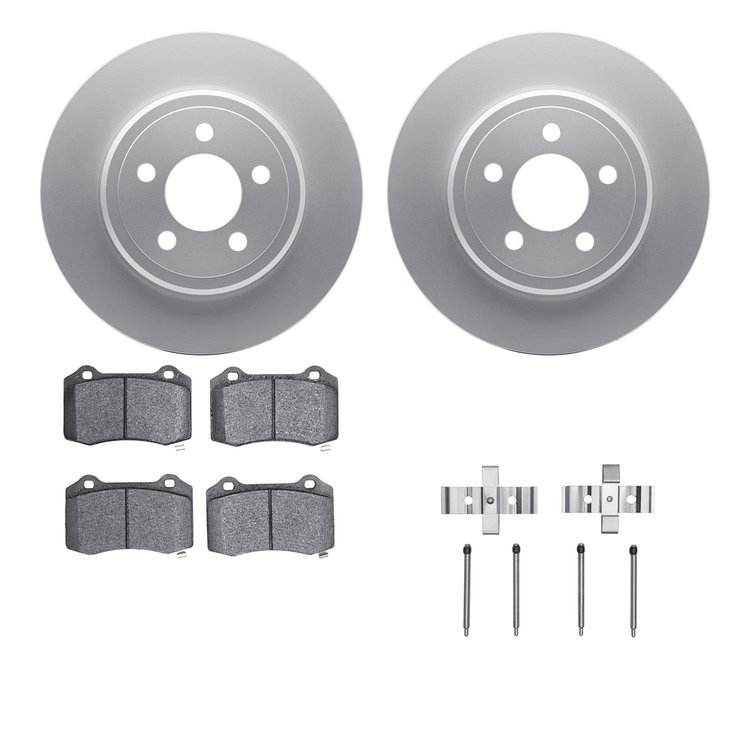 4412-39002 Geospec Brake Rotors with Ultimate-Duty Brake Pads & Hardware, Fits Select Mopar, Position: Rear