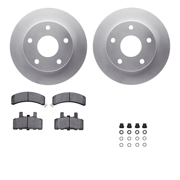 4412-40004 Geospec Brake Rotors with Ultimate-Duty Brake Pads & Hardware, 1994-1999 Mopar, Position: Front