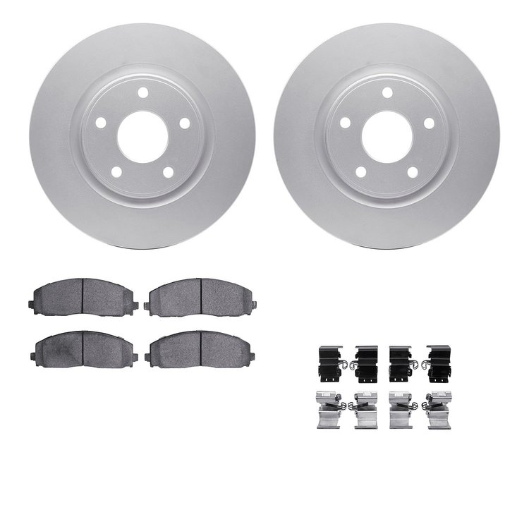4412-40019 Geospec Brake Rotors with Ultimate-Duty Brake Pads & Hardware, Fits Select Multiple Makes/Models, Position: Front