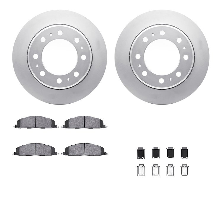 4412-40021 Geospec Brake Rotors with Ultimate-Duty Brake Pads & Hardware, 2009-2018 Mopar, Position: Rear
