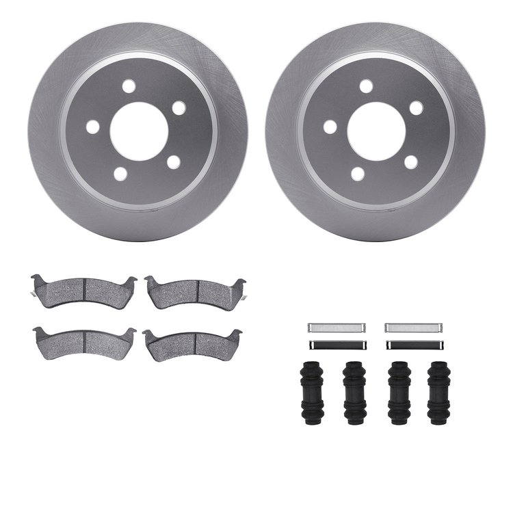 4412-42021 Geospec Brake Rotors with Ultimate-Duty Brake Pads & Hardware, 1993-1994 Mopar, Position: Rear