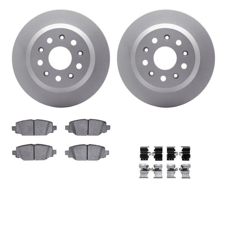 4412-42033 Geospec Brake Rotors with Ultimate-Duty Brake Pads & Hardware, Fits Select Mopar, Position: Rear