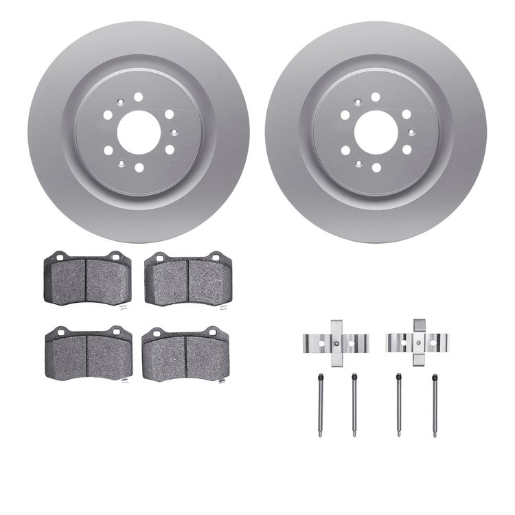 4412-46001 Geospec Brake Rotors with Ultimate-Duty Brake Pads & Hardware, 2004-2011 GM, Position: Rear