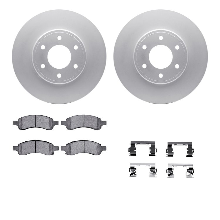 4412-47008 Geospec Brake Rotors with Ultimate-Duty Brake Pads & Hardware, 2006-2009 GM, Position: Front