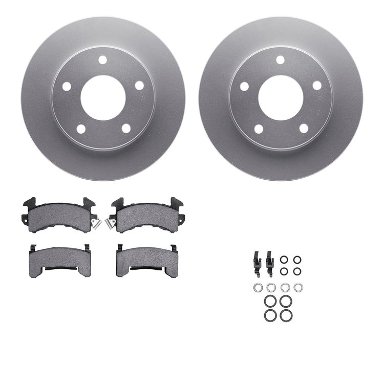 4412-48002 Geospec Brake Rotors with Ultimate-Duty Brake Pads & Hardware, 1979-1998 GM, Position: Front