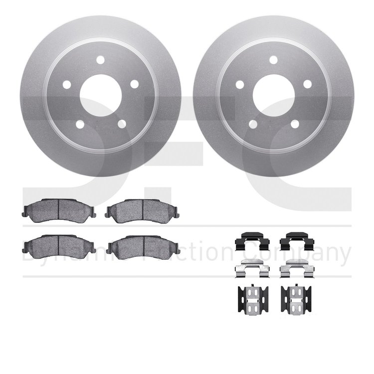 4412-48010 Geospec Brake Rotors with Ultimate-Duty Brake Pads & Hardware, 1997-2005 GM, Position: Rear